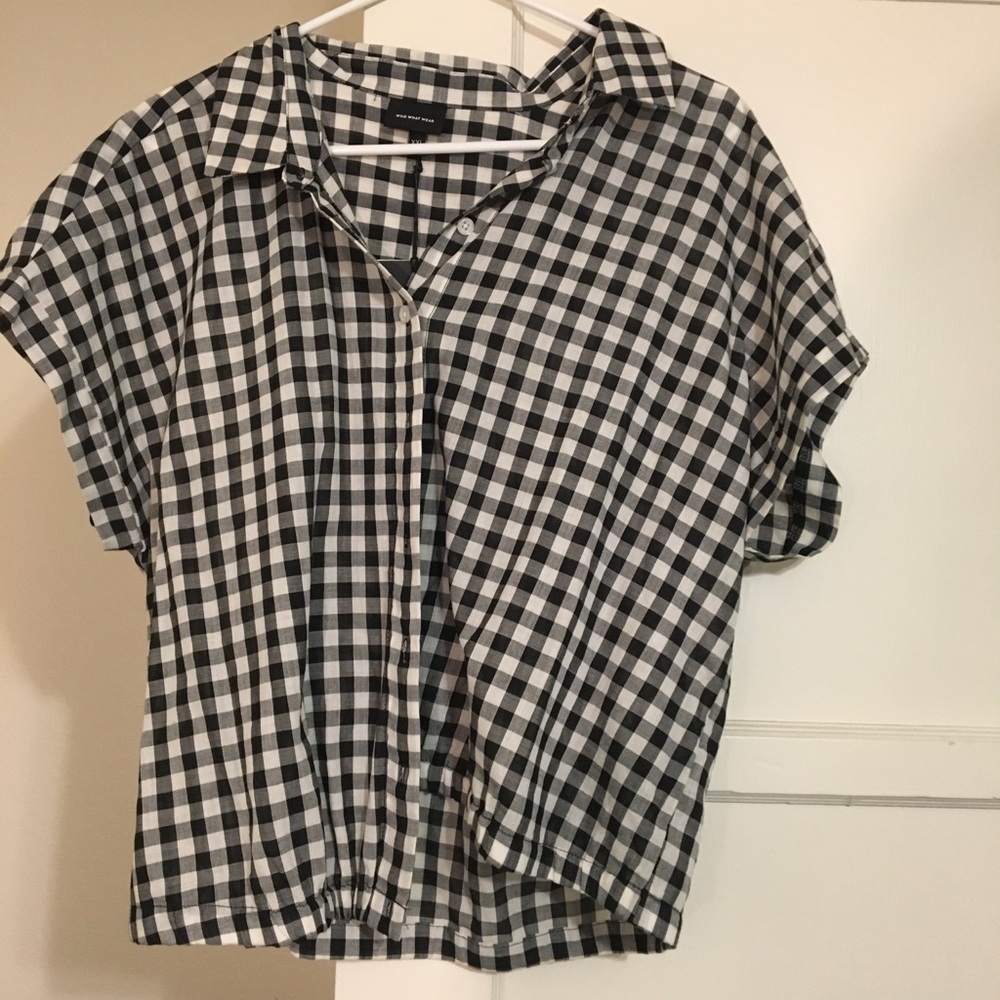 Who What Wear Plaid Courier shirt